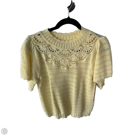Sweater Short Sleeve By Democracy In Yellow, Size: S