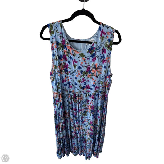 Dress Casual Midi By Chicsoul In Blue, Size: 2x