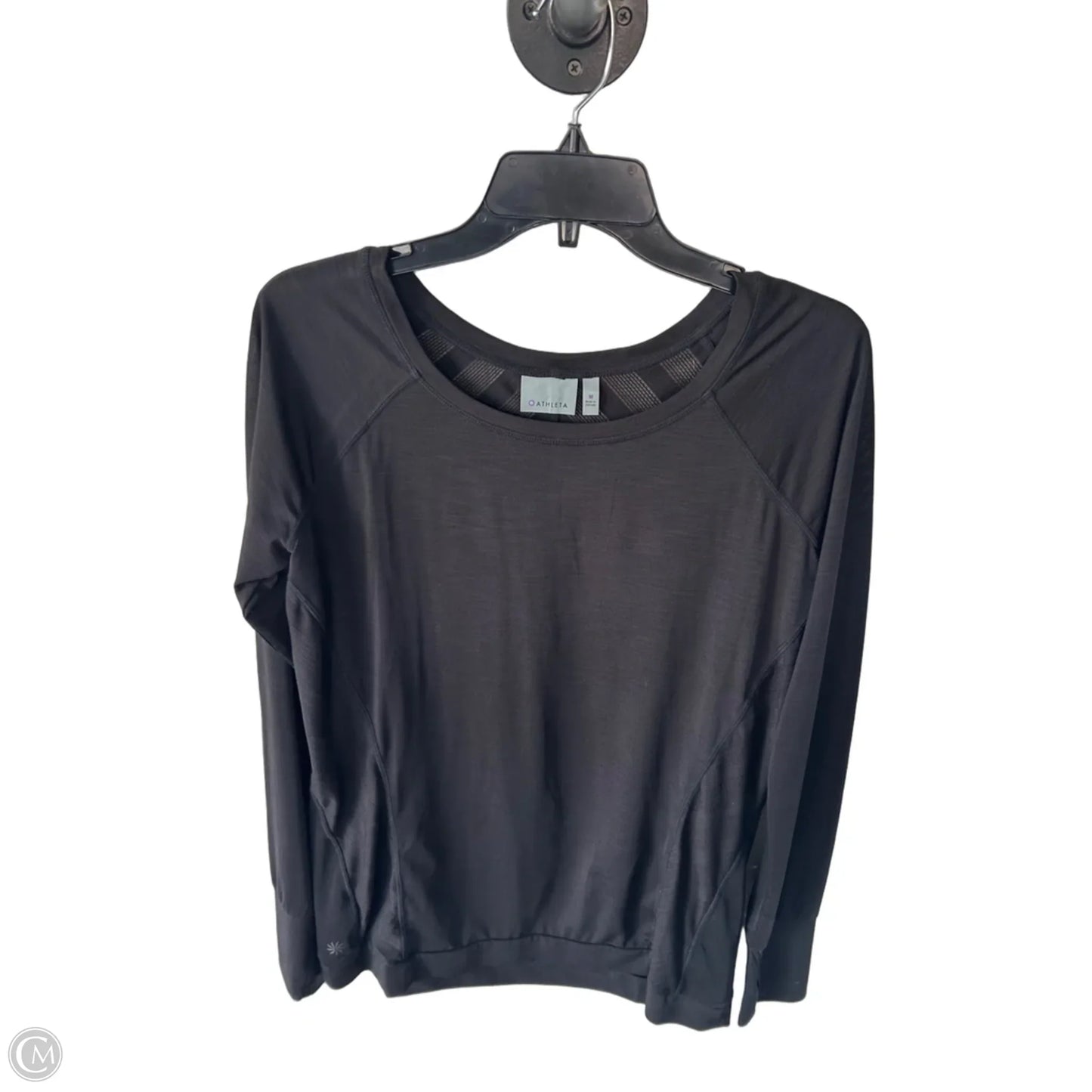 Athletic Top Long Sleeve Crewneck By Athleta In Black, Size: M