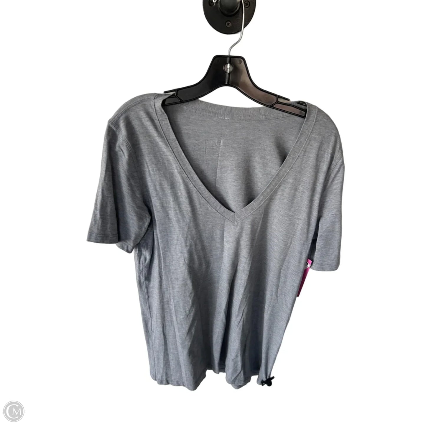 Athletic Top Short Sleeve By Lululemon In Grey, Size: M