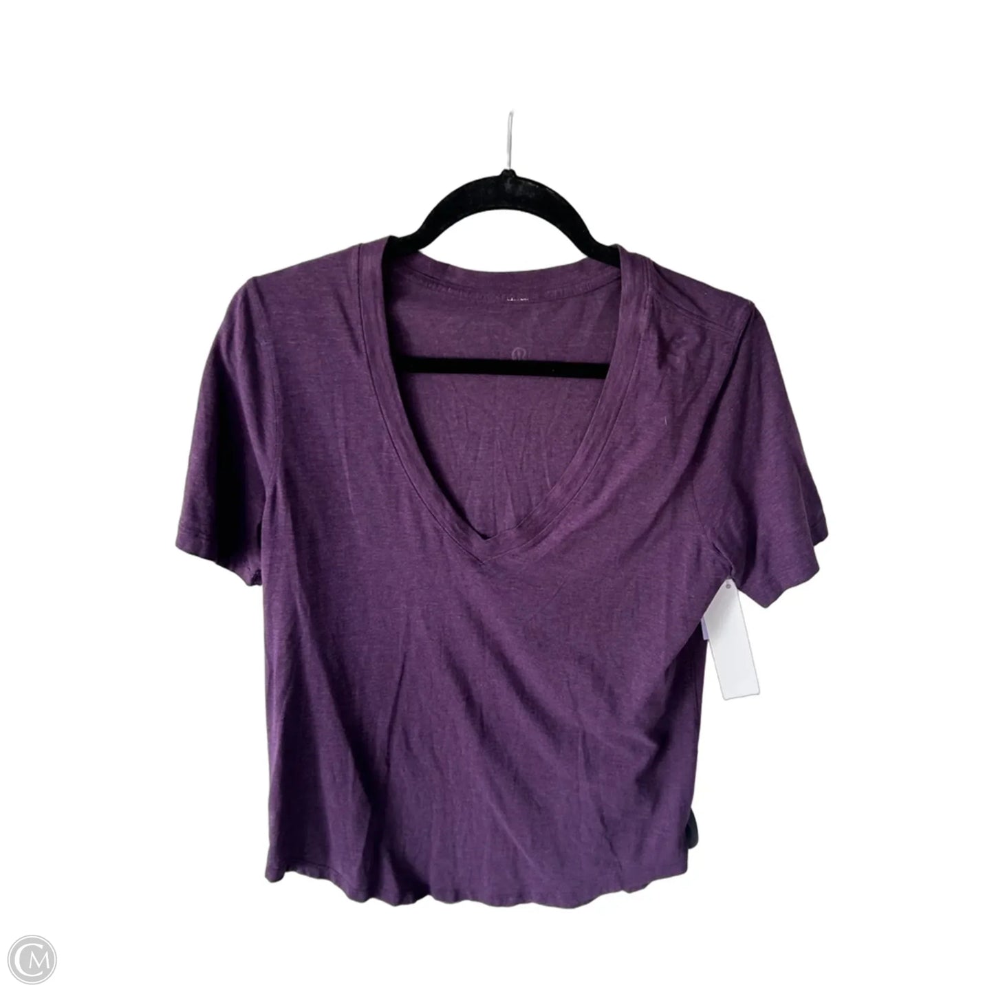 Athletic Top Short Sleeve By Lululemon In Purple, Size: M