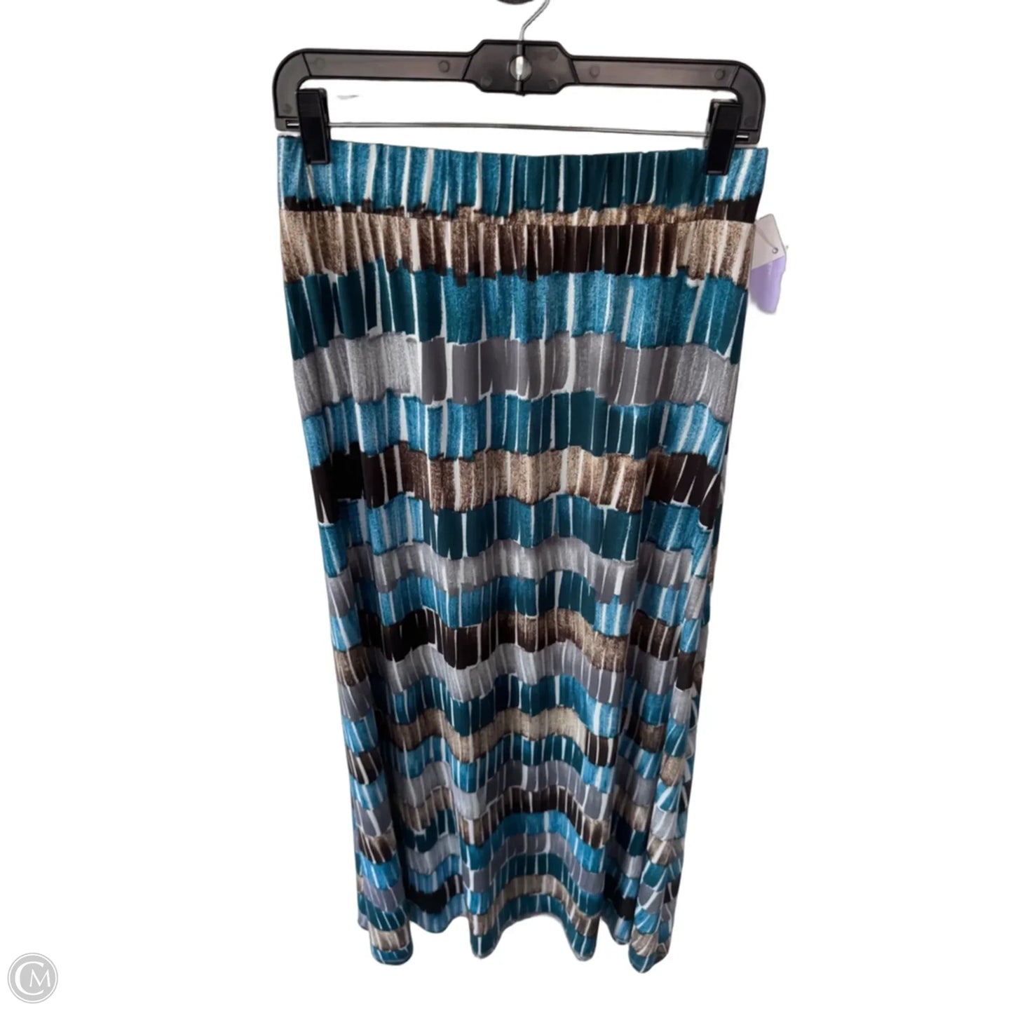 Skirt Maxi By Clothes Mentor In Blue & Brown, Size: 12