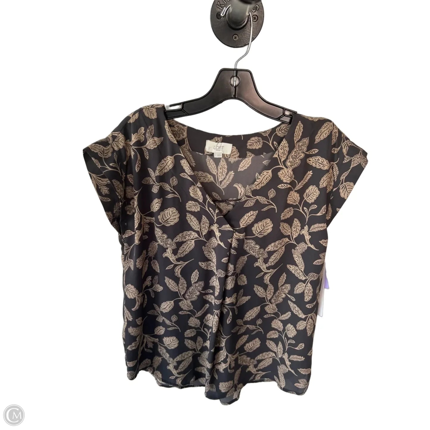 Top Sleeveless By Loft In Grey & Tan, Size: S