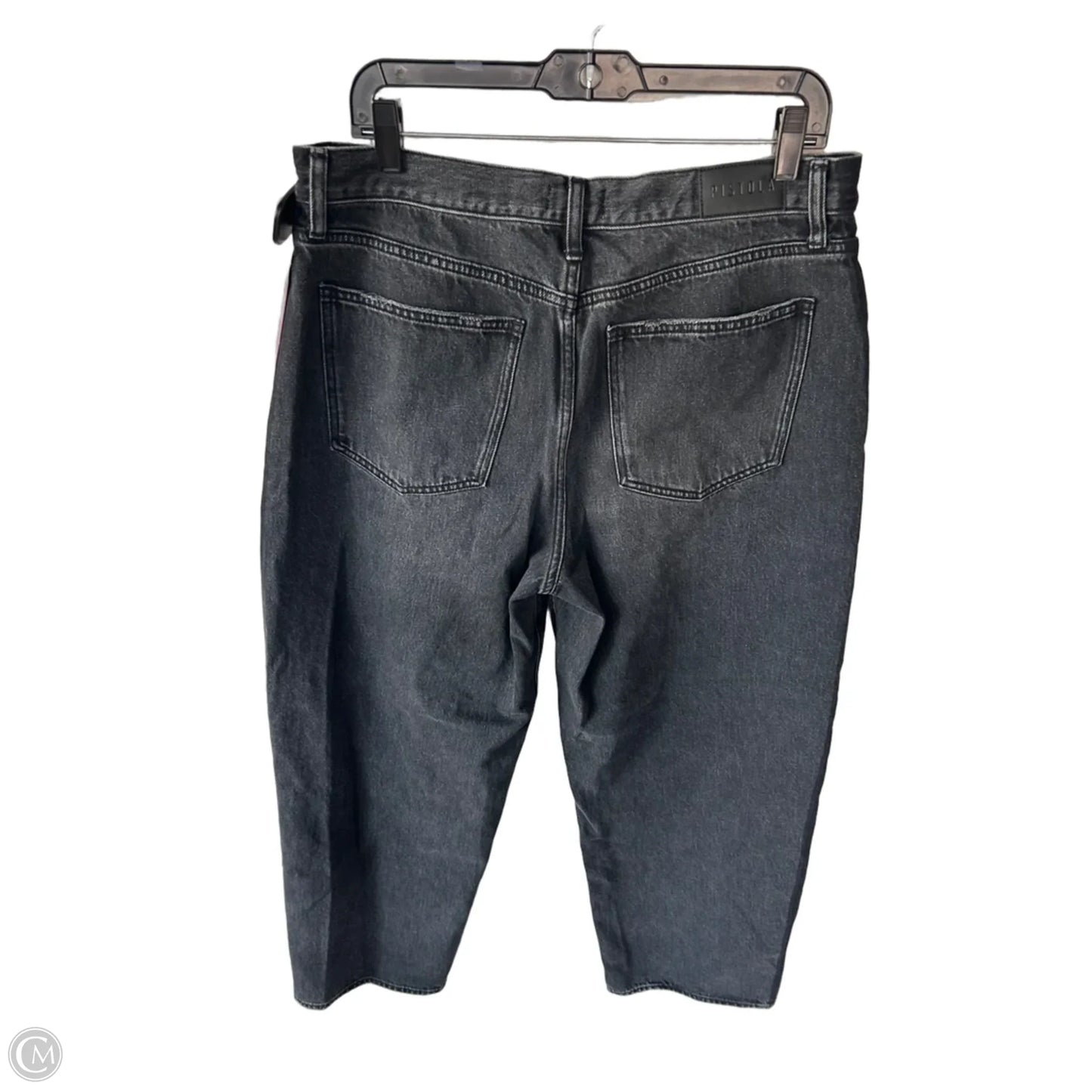 Jeans Wide Leg By Pistola In Black Denim, Size: 14