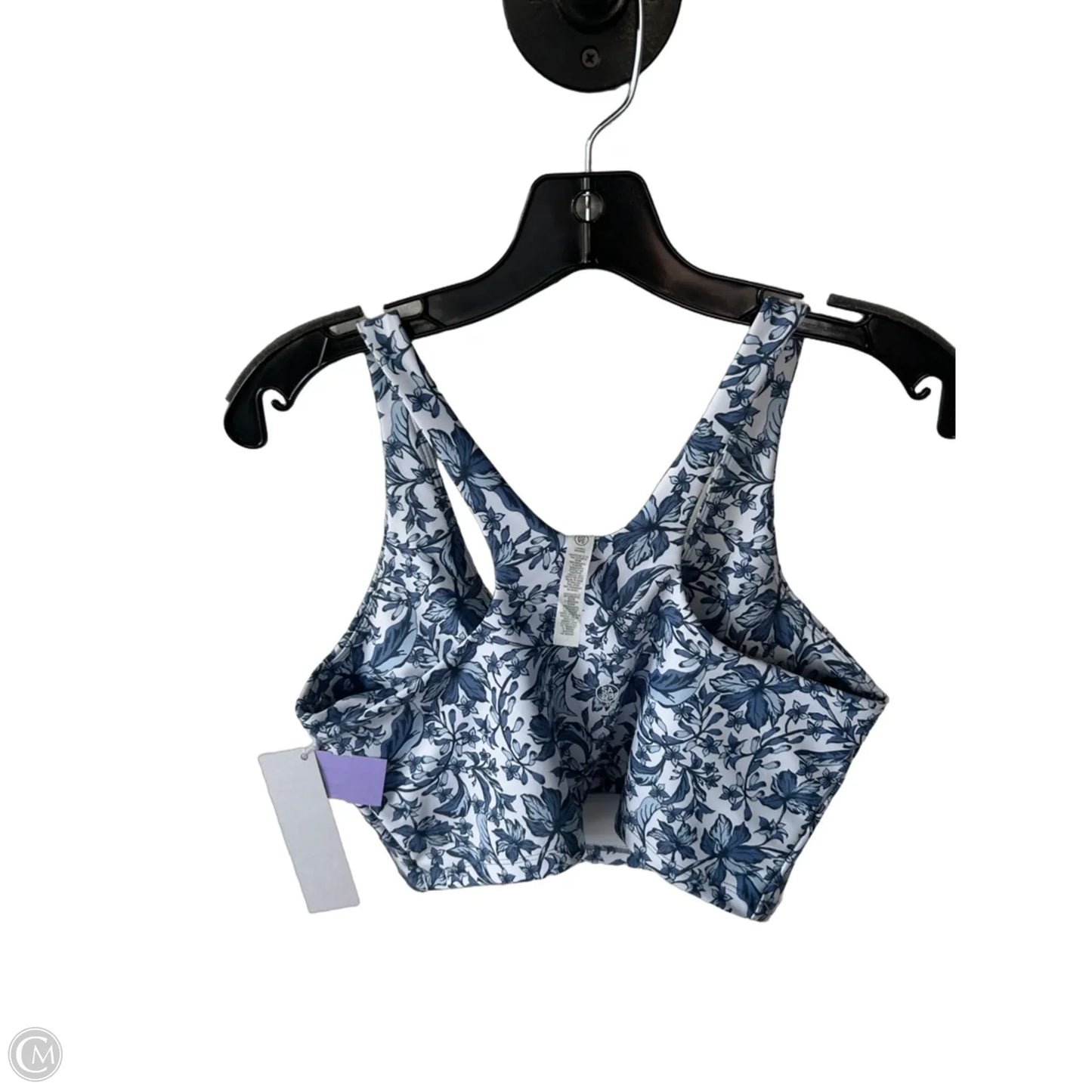 Athletic Bra By Sage In Blue & White, Size: L
