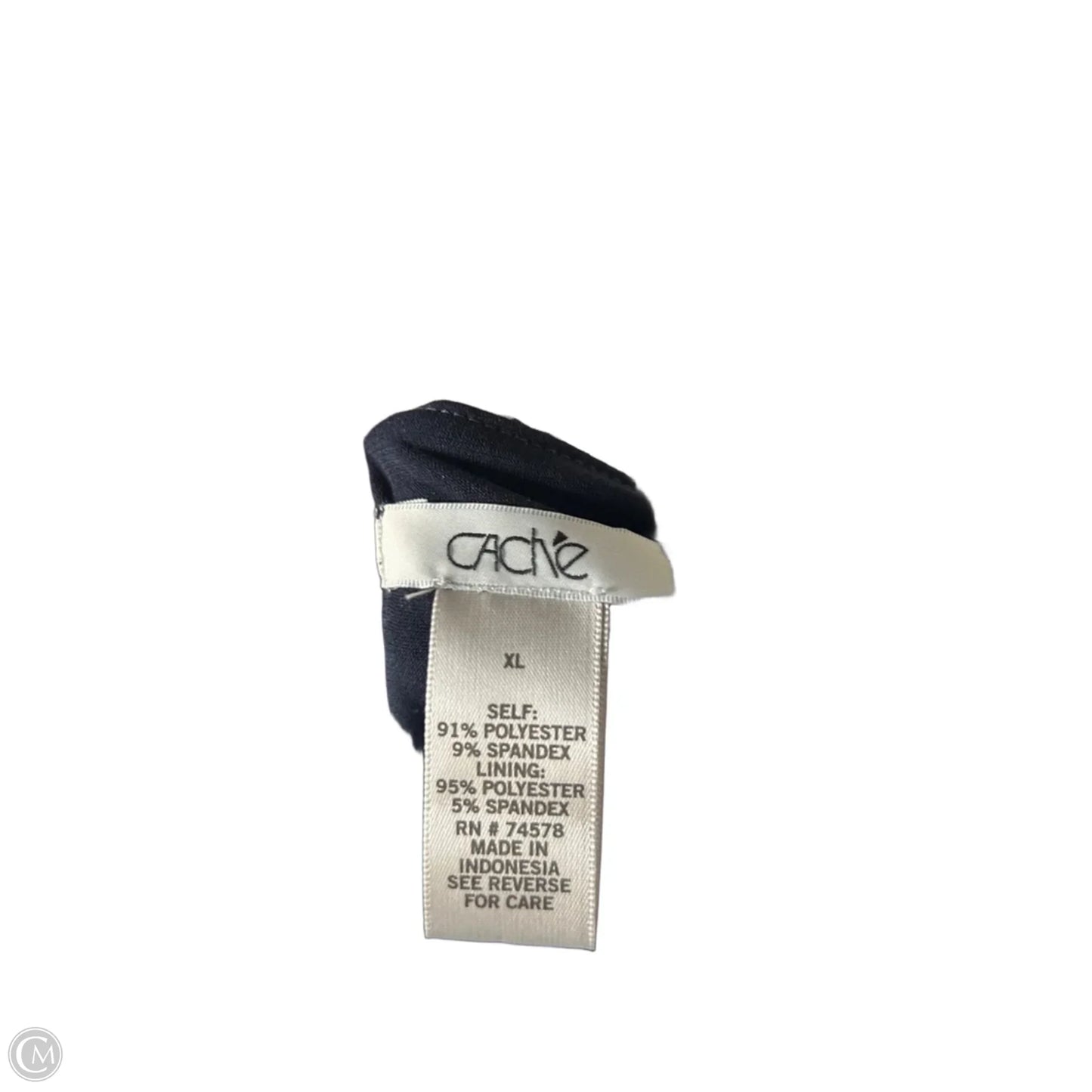 Top Sleeveless By Cache In Blue & White, Size: Xl