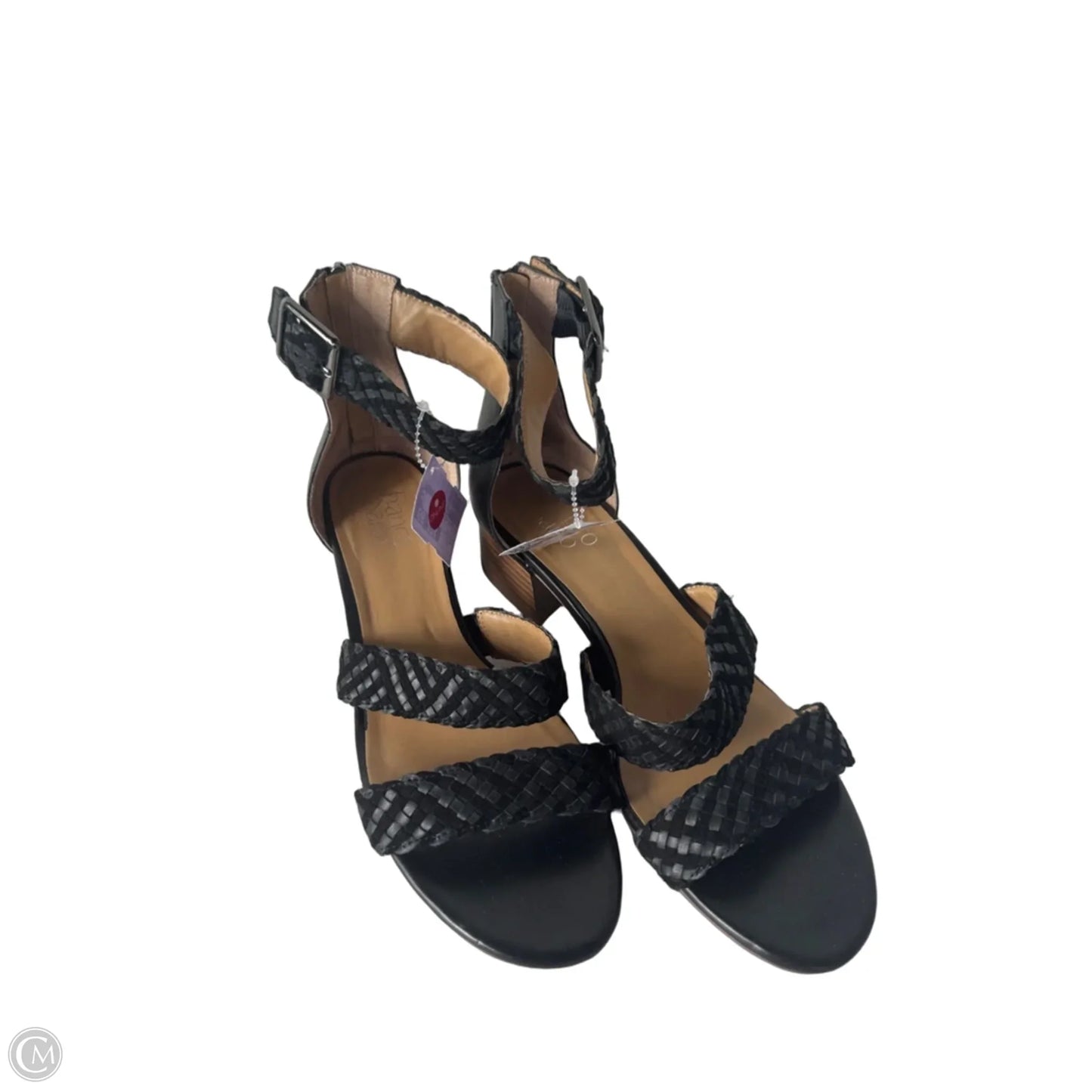 Sandals Heels Block By Franco Sarto In Black, Size: 11