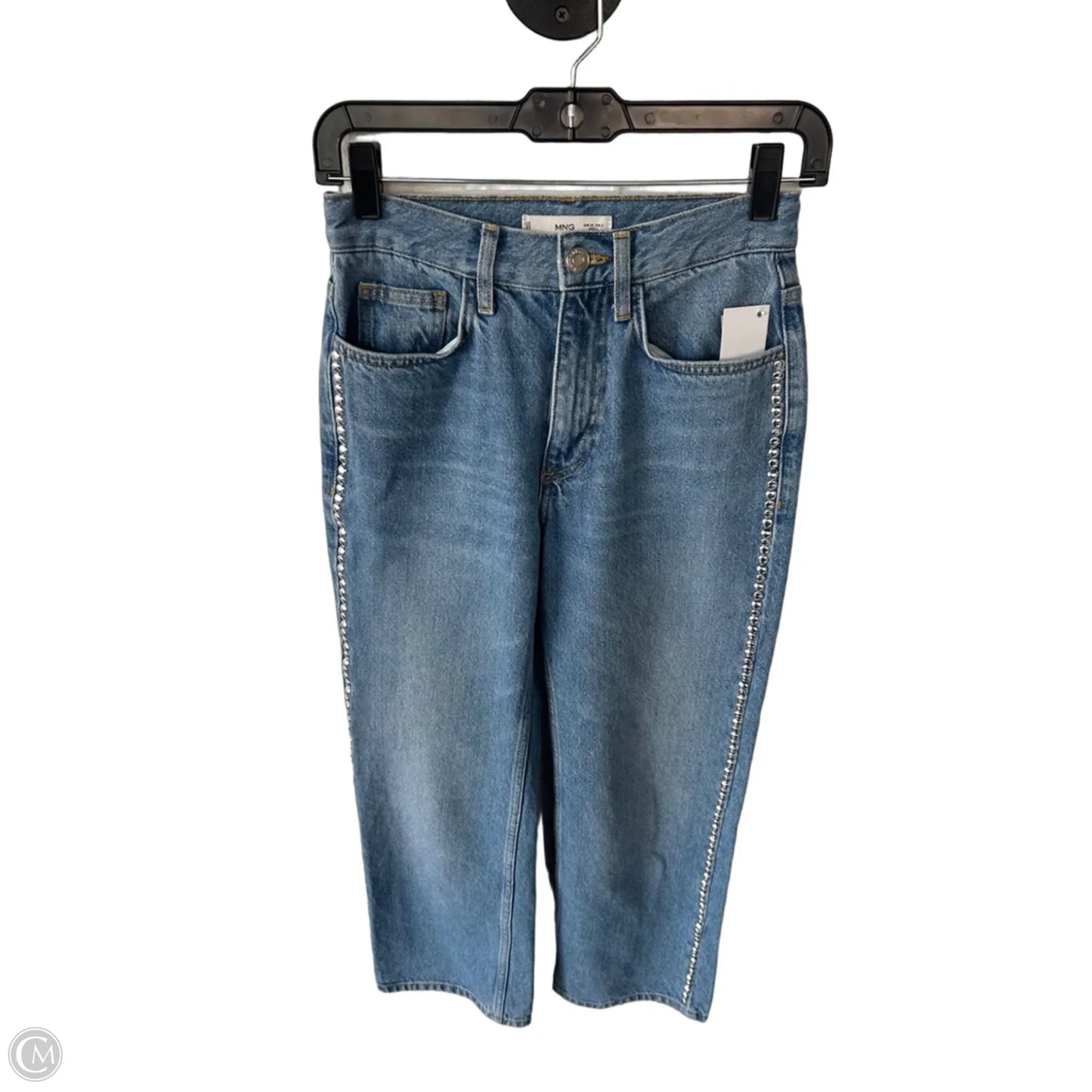 Jeans Straight By Mng In Blue Denim, Size: 2