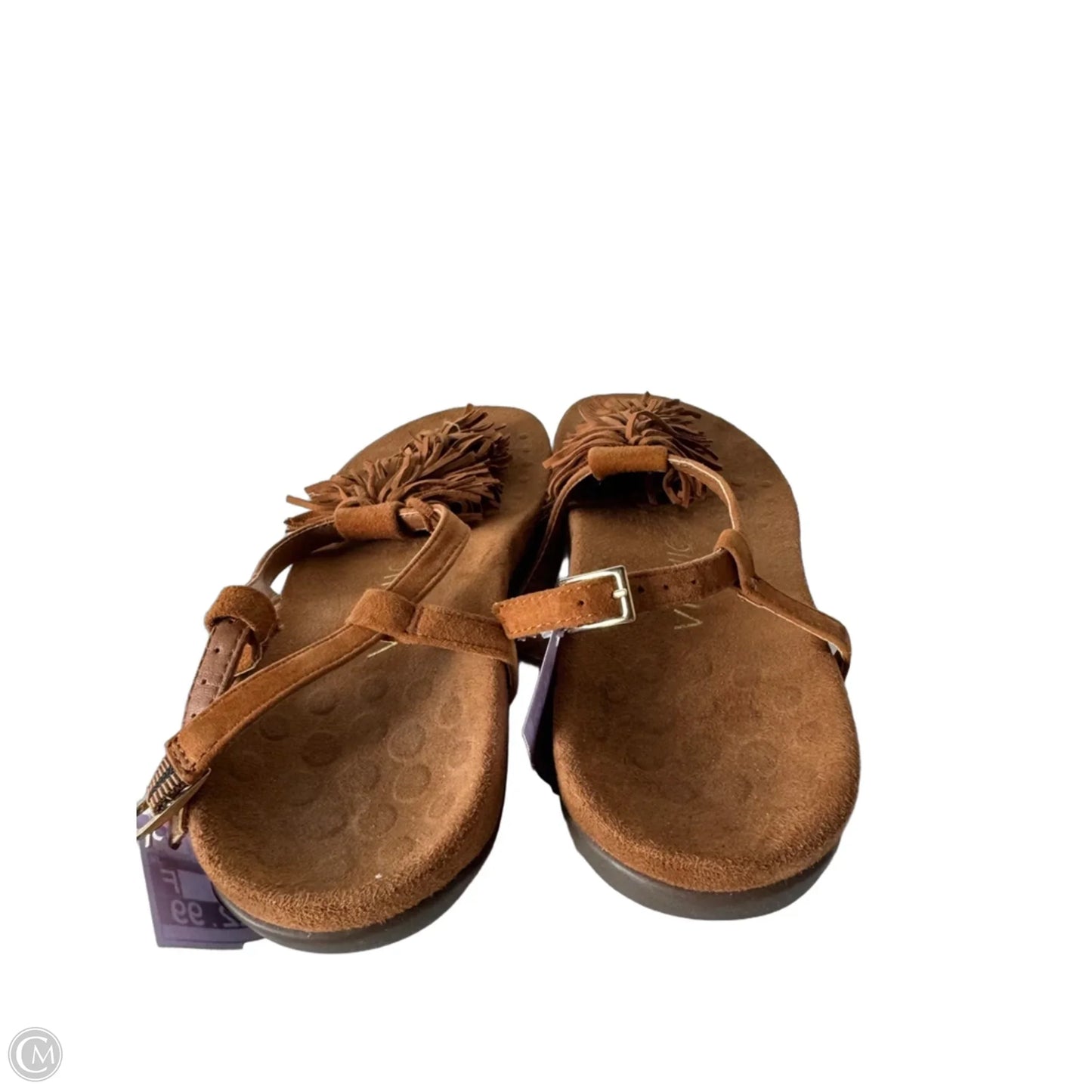 Sandals Flats By Vionic In Brown, Size: 7