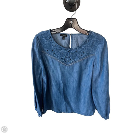 Top Long Sleeve By Talbots In Blue, Size: Mp