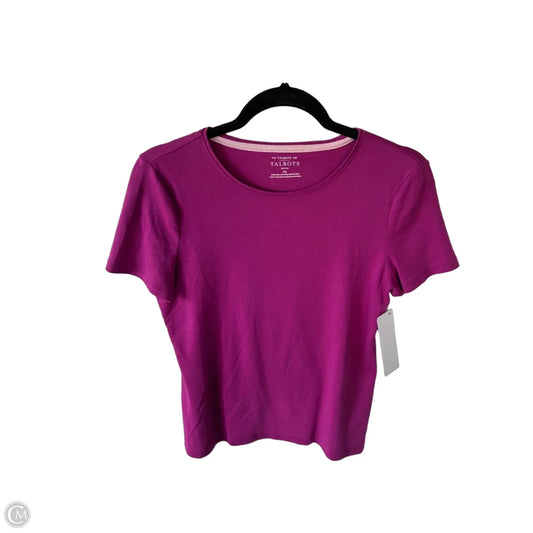 Top Short Sleeve Basic By Talbots In Pink, Size: Mp