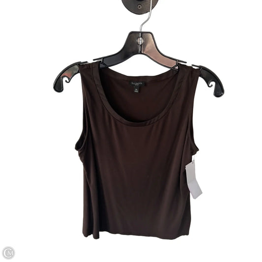 Top Sleeveless Basic By Talbots In Brown, Size: Mp