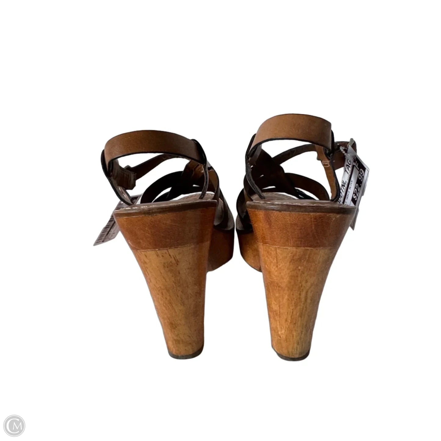 Sandals Heels Block By Mia In Brown, Size: 8