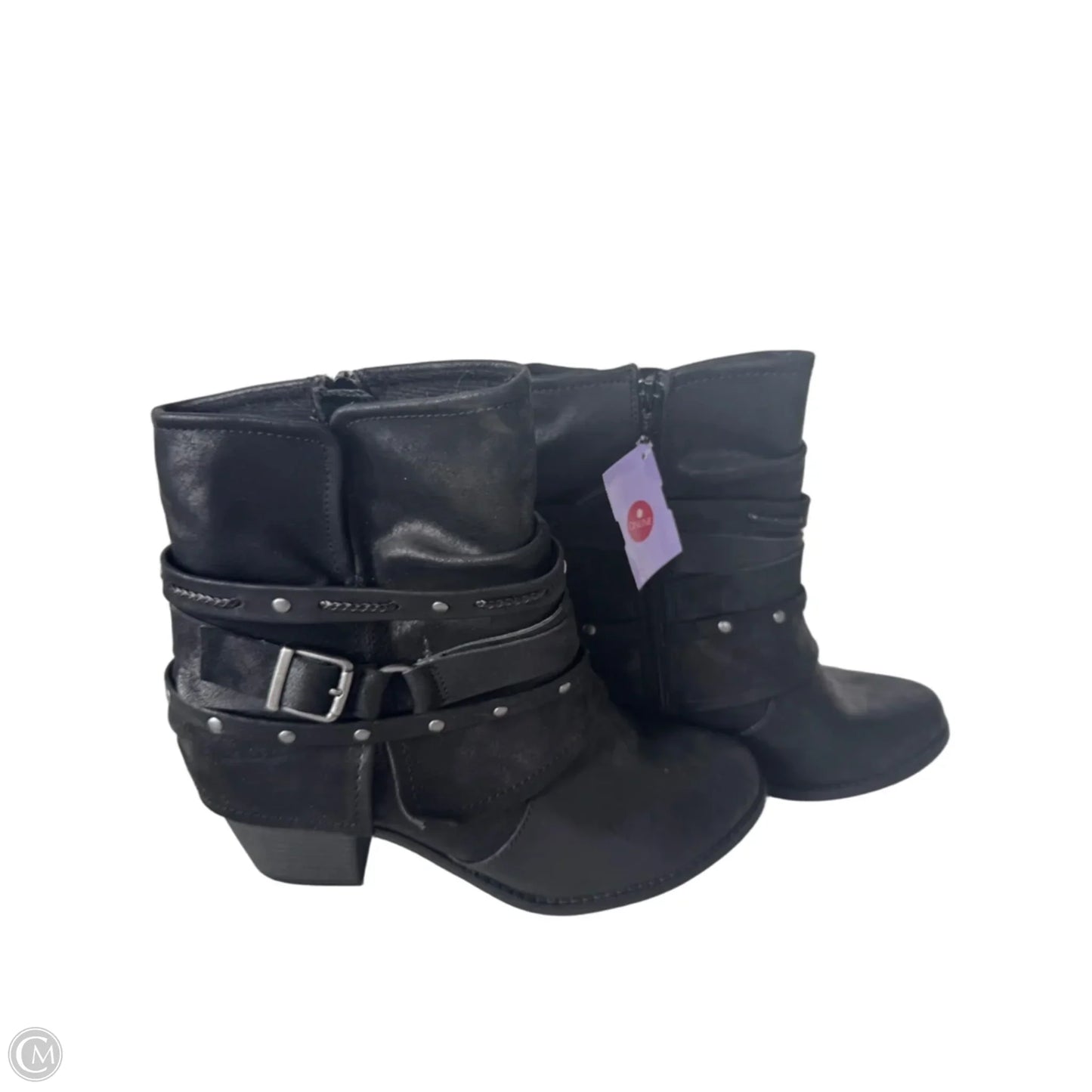 Boots Mid-calf Heels By So In Black, Size: 9