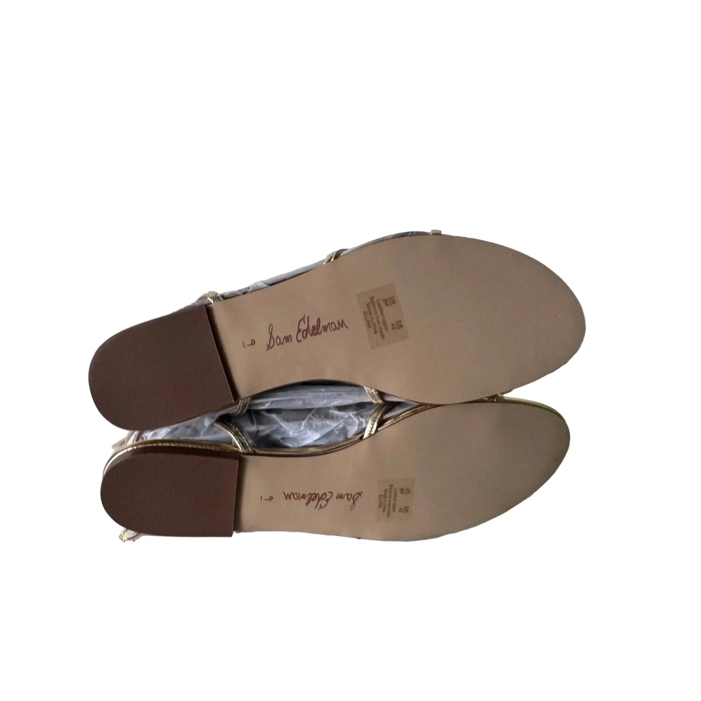 Sandals Flats By Sam Edelman In Gold, Size: 9