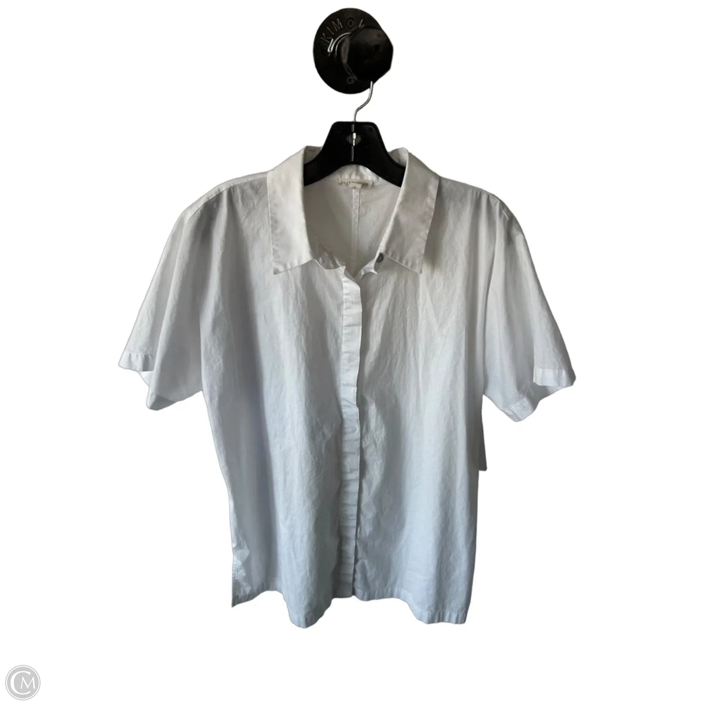 Top Short Sleeve By Eileen Fisher In White, Size: S