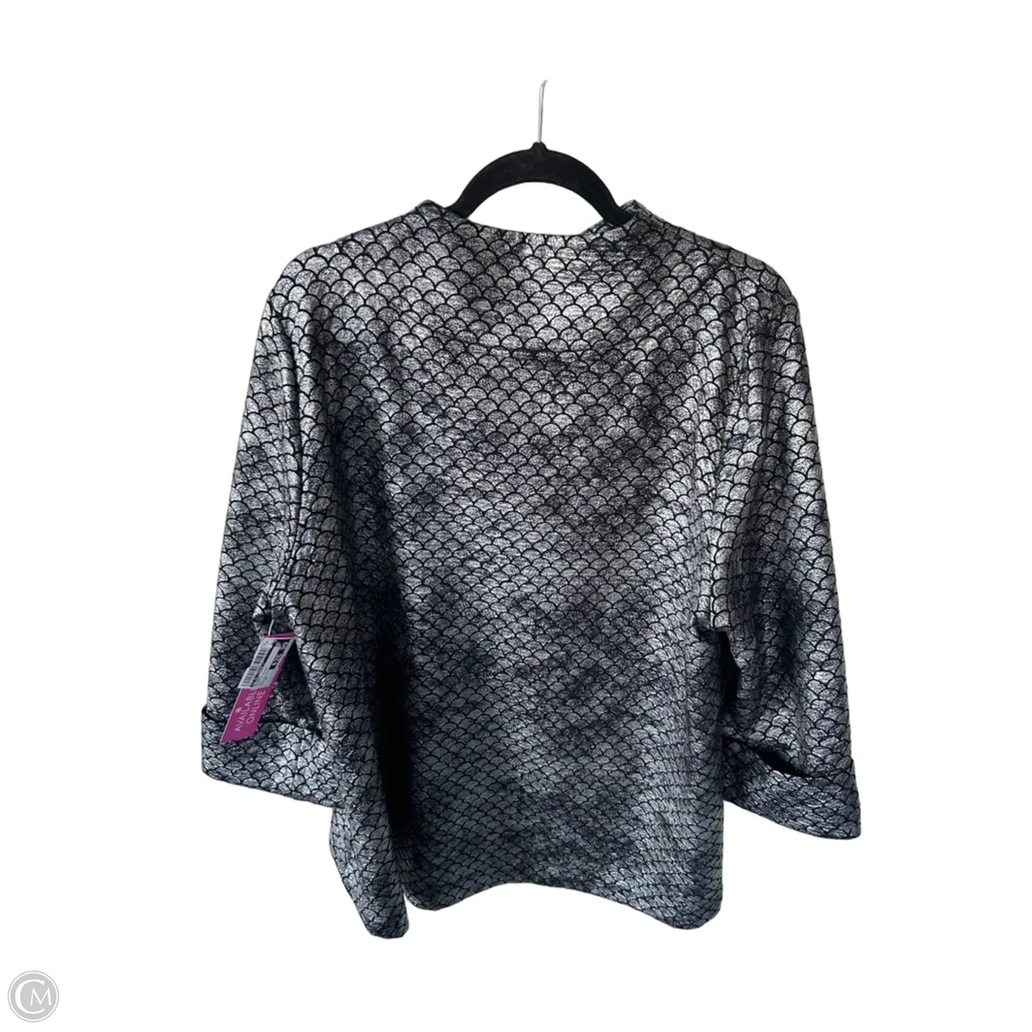 Blazer By Ic By Connie K In Black & Silver, Size: 1x
