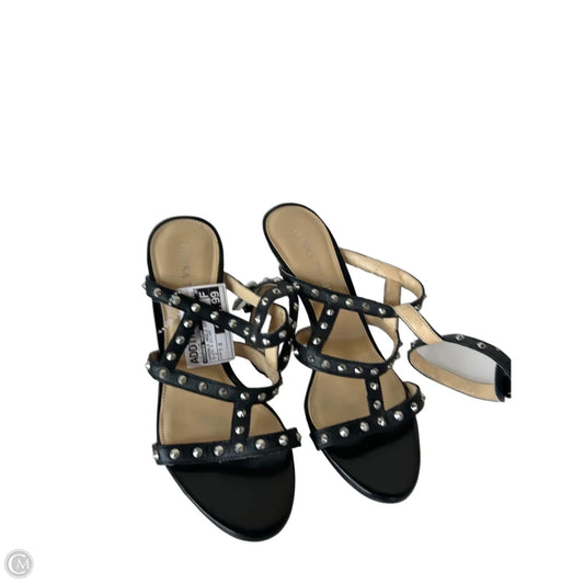 Sandals Heels Stiletto By Ivanka Trump In Black & Silver, Size: 7.5