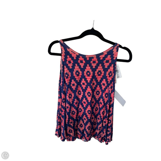 Top Sleeveless By Tori Richards In Blue & Orange, Size: S