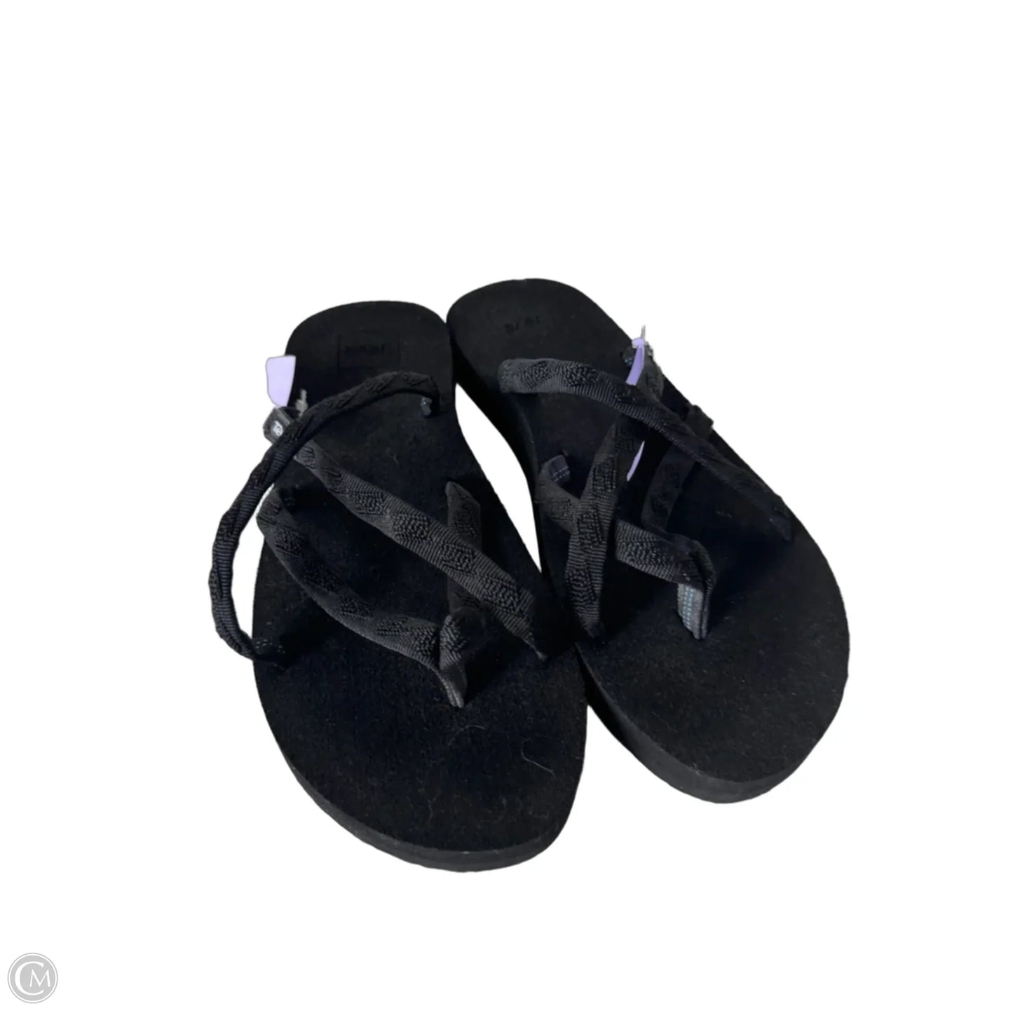 Sandals Flip Flops By Teva In Black, Size: 9