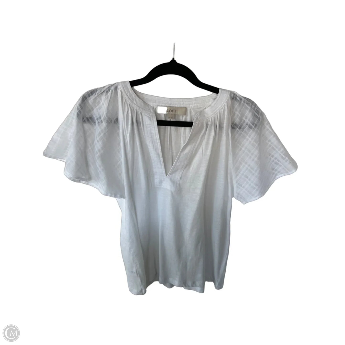 Top Short Sleeve By Loft In White, Size: Xs