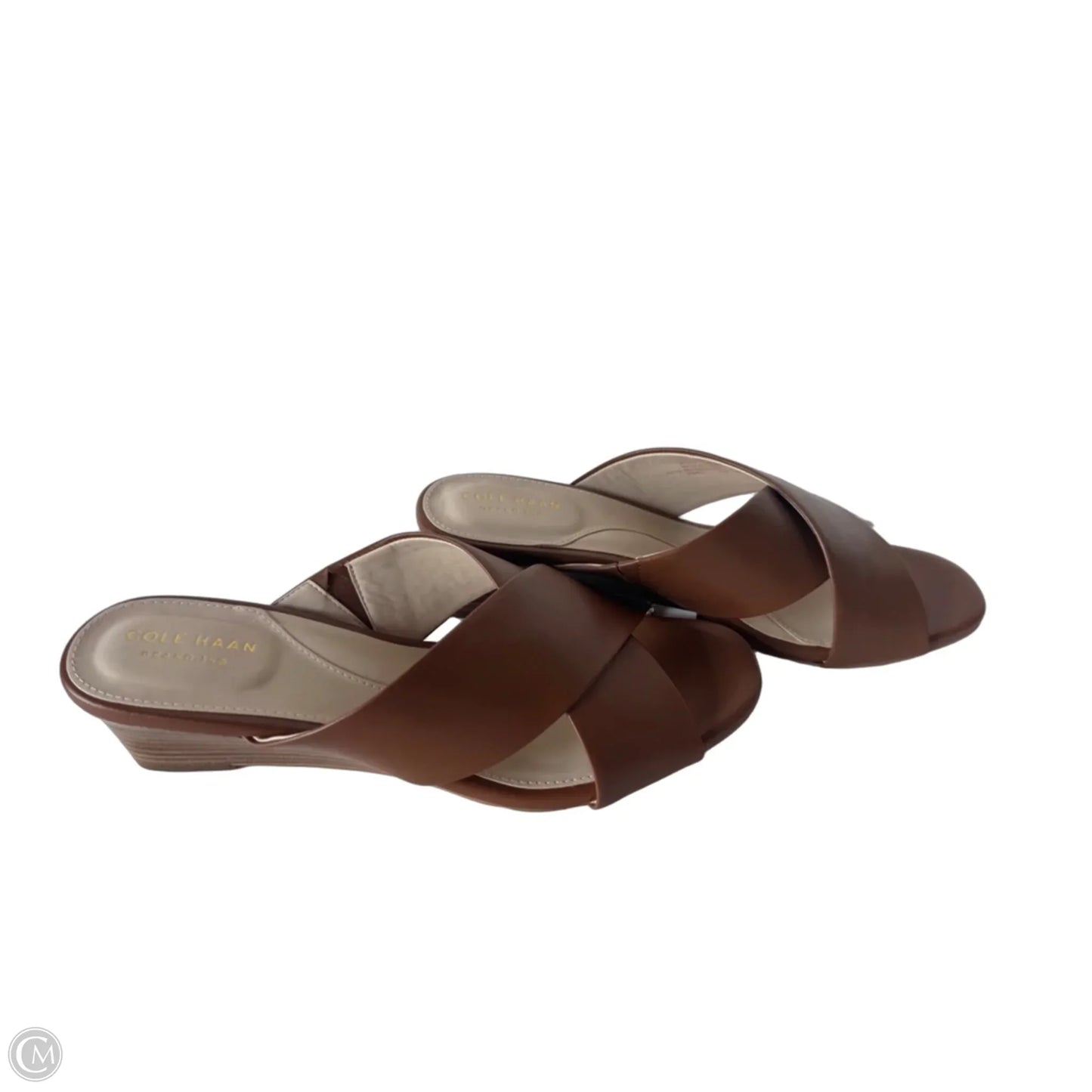 Sandals Heels Wedge By Cole-haan In Brown, Size: 8.5