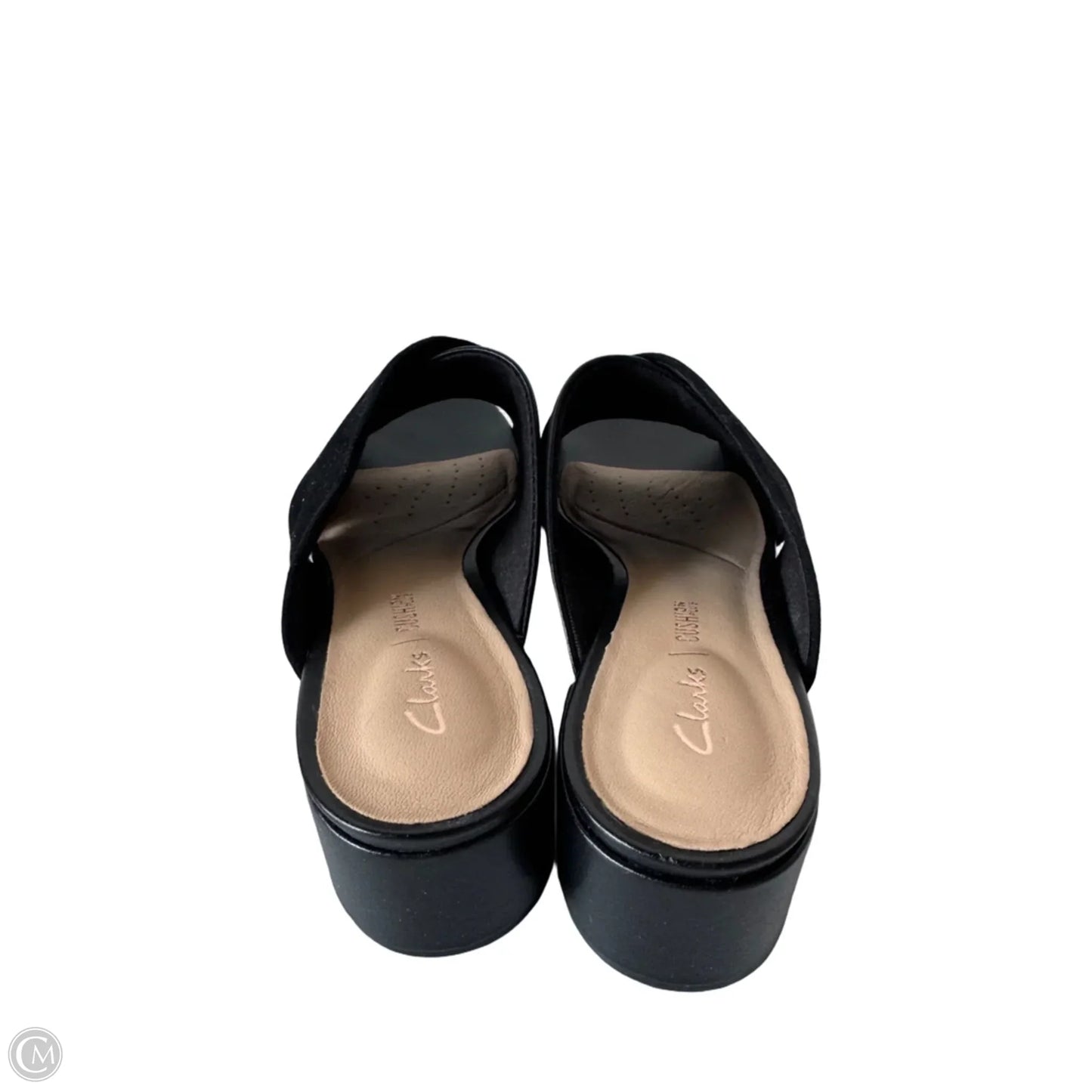 Sandals Heels Block By Clarks In Black, Size: 8.5