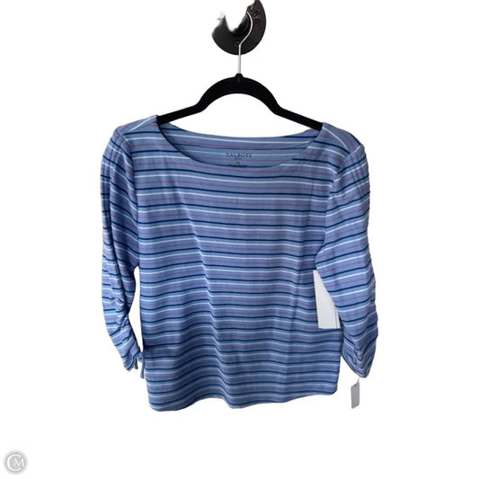 Top 3/4 Sleeve By Talbots In Blue & Pink, Size: Mp
