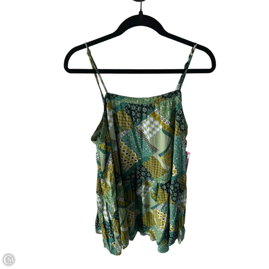 Top Sleeveless By Natural Life In Green, Size: Xl