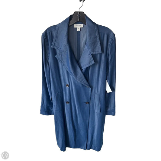 Coat Trench Coat By On 34th In Blue, Size: M