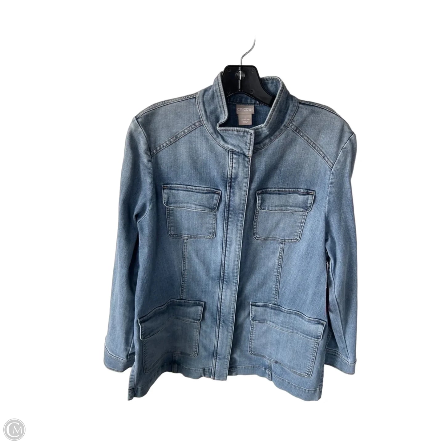 Jacket Denim By Chicos In Blue Denim, Size: M