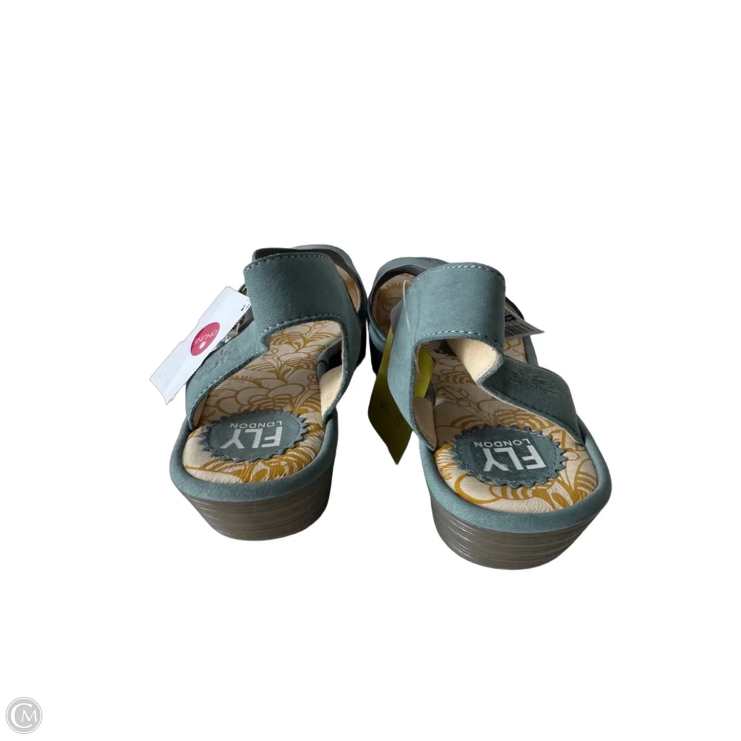 Sandals Heels Wedge By Fly London In Blue, Size: 8.5