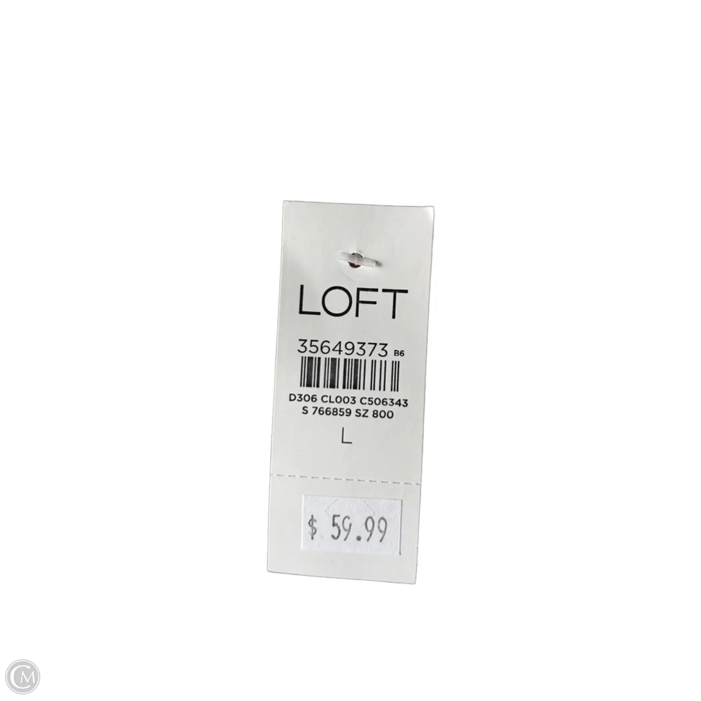 Sweater By Loft In Grey & White, Size: L