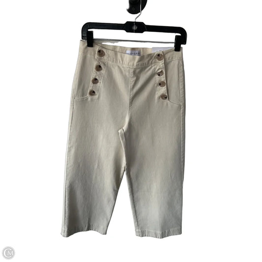 Jeans Wide Leg By Loft In Cream Denim, Size: 2