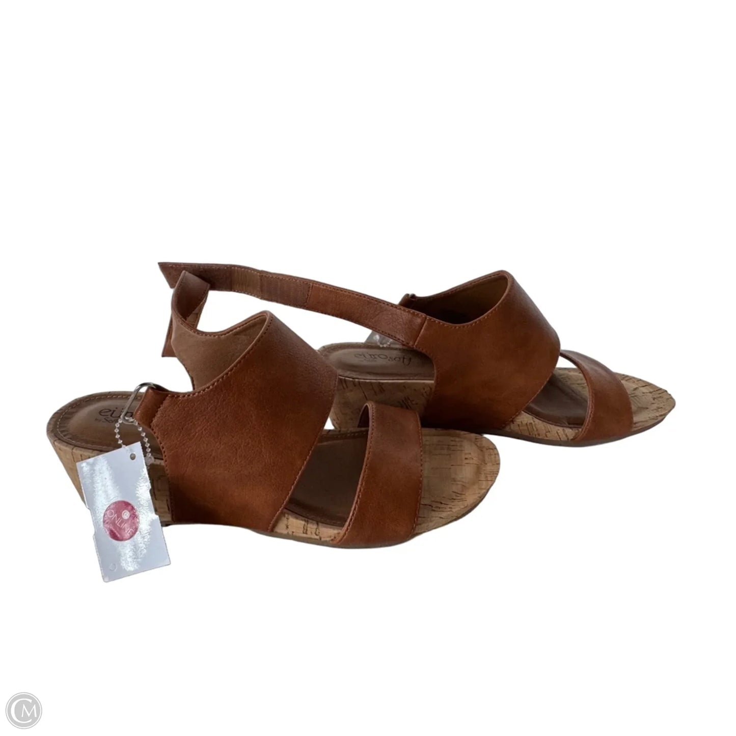 Sandals Heels Wedge By Sofft In Brown, Size: 7