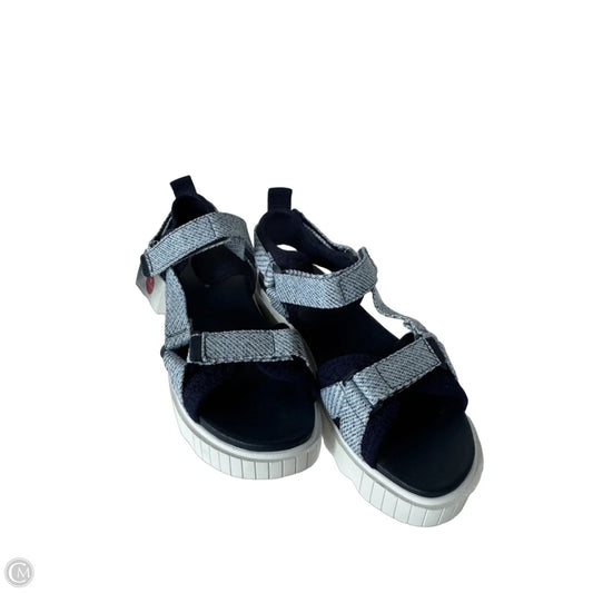 Sandals Flats By Earth In Blue, Size: 8