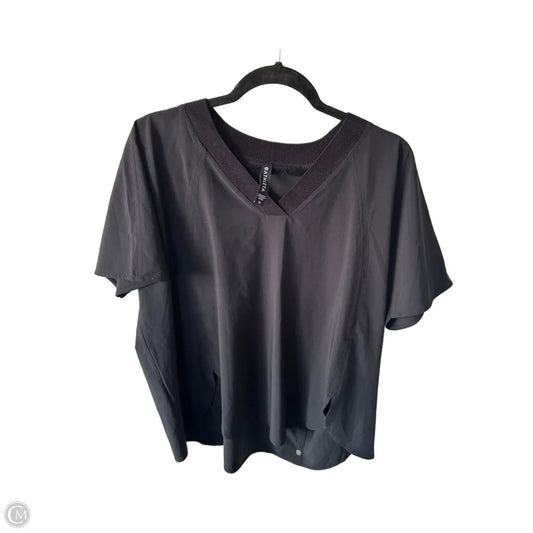 Athletic Top Short Sleeve By Athleta In Black, Size: 1x