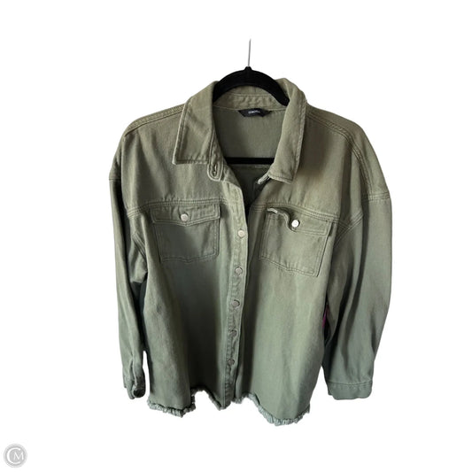Jacket Shirt By Dokotoo In Green Denim, Size: Xl