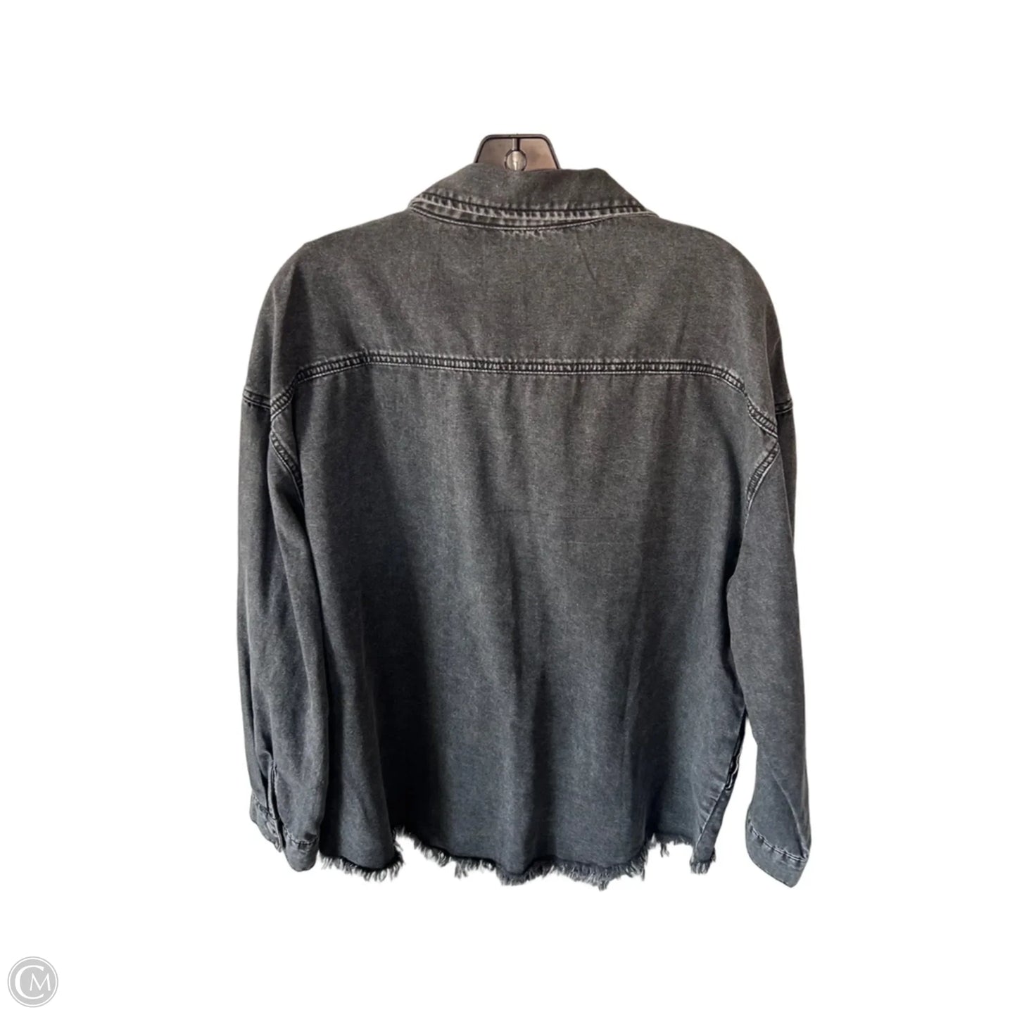 Jacket Shirt By Cme In Grey Denim, Size: Xl