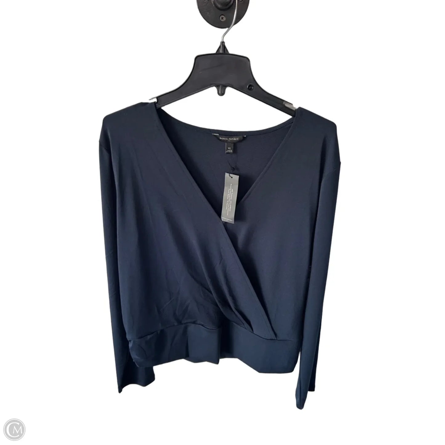 Top Long Sleeve By Banana Republic In Navy, Size: Xl