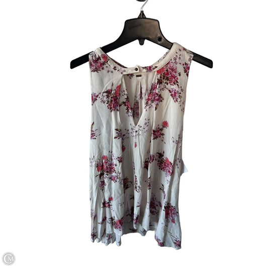 Tunic Sleeveless By Free People In Cream & Pink, Size: L