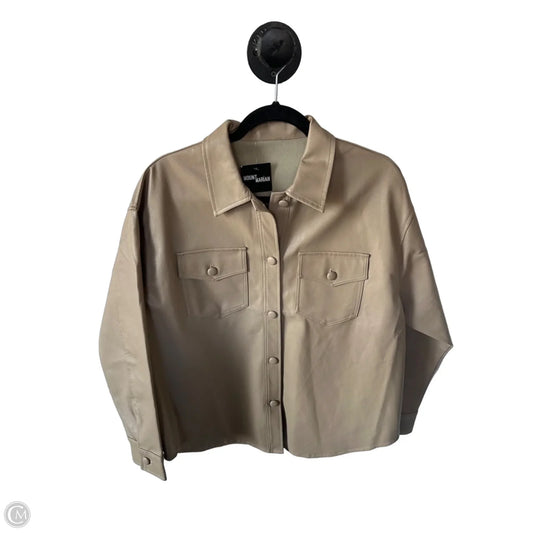 Jacket Shirt By Cme In Tan, Size: M