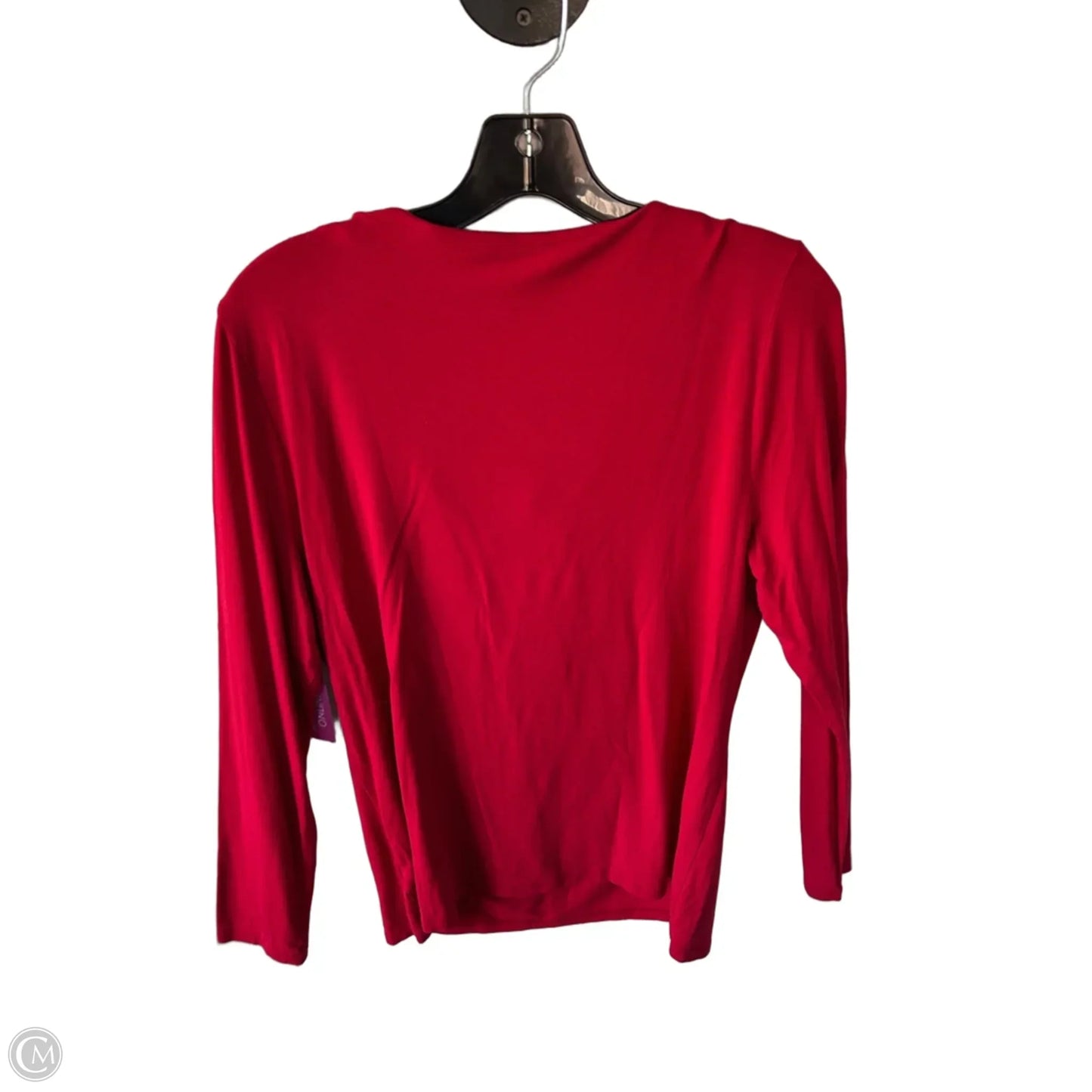 Top Long Sleeve By Talbots In Red, Size: M