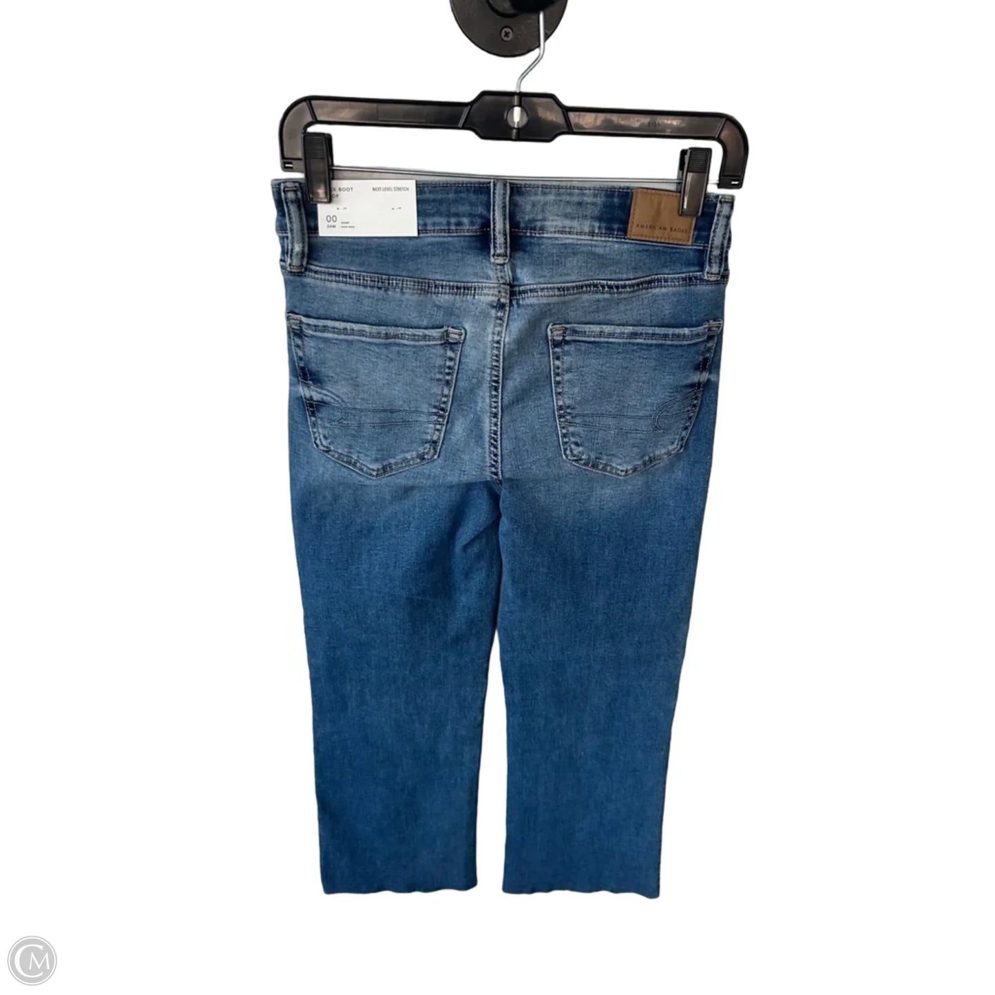Jeans Boot Cut By American Eagle In Blue Denim, Size: 0