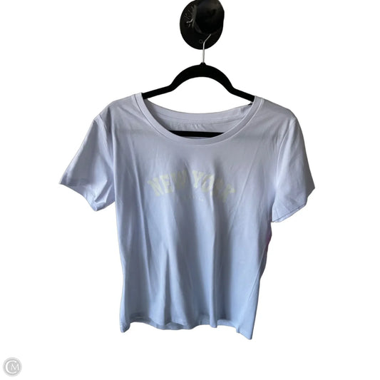 Top Short Sleeve By Cmc In White, Size: L