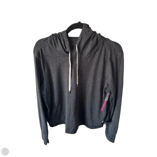 Athletic Top Long Sleeve Hoodie By Vuori In Grey, Size: M