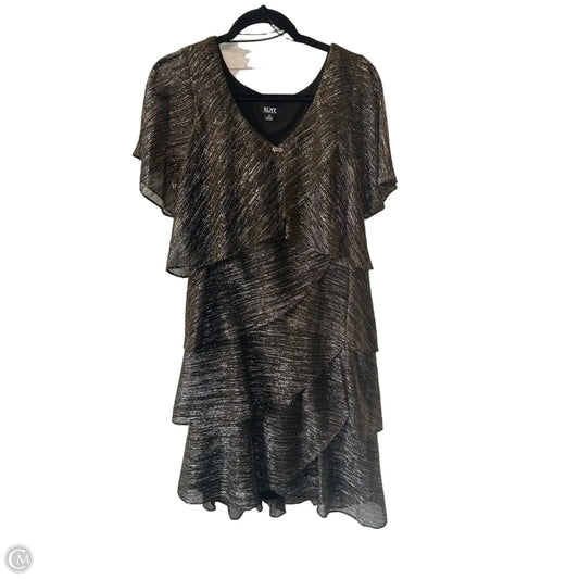 Dress Party Midi By Sl Fashions In Gold & Silver, Size: L
