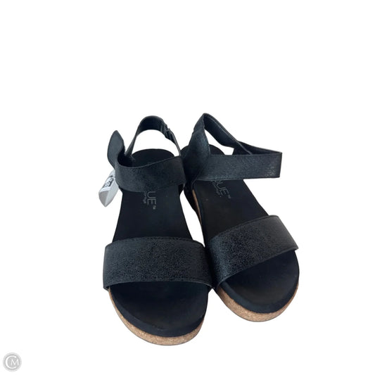 Sandals Heels Wedge By Corkys In Black, Size: 6