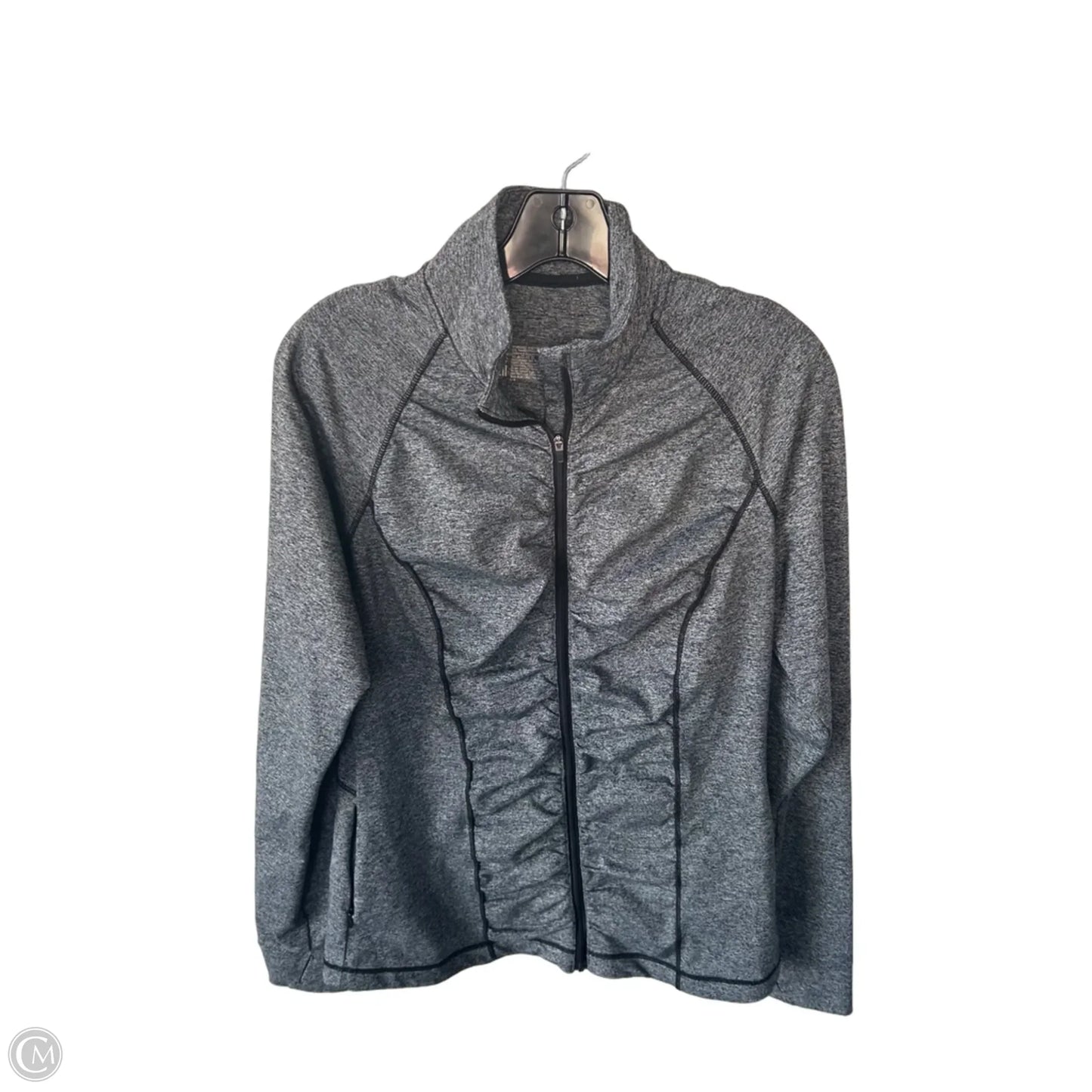 Athletic Sweatshirt Collar By Victorias Secret In Grey, Size: L