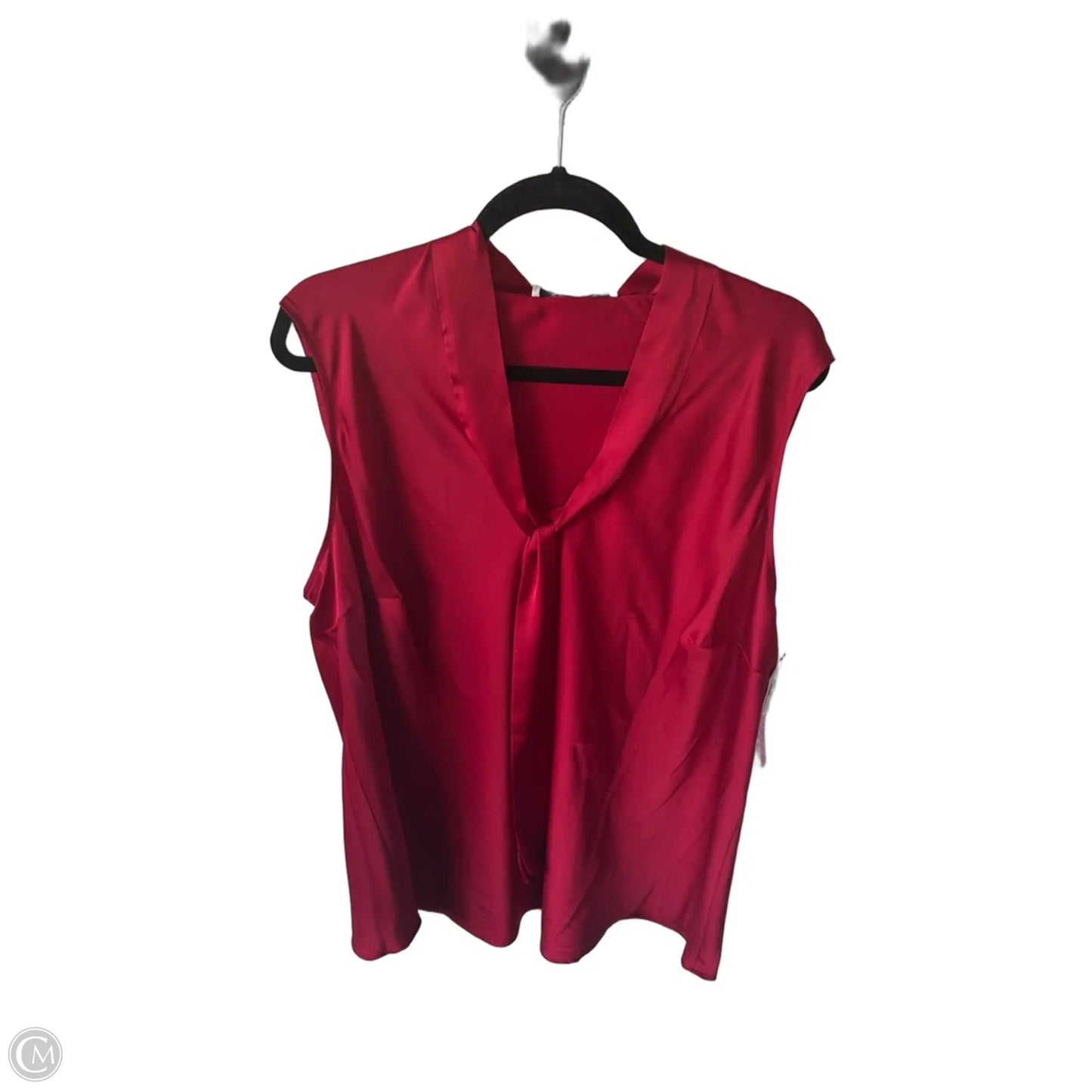 Top Sleeveless By Kasper In Red, Size: 2x